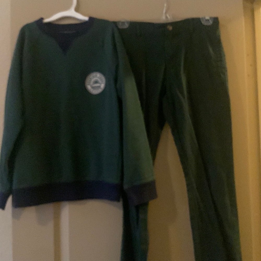 Forest Green Sweater and Pants